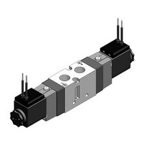 KCC 솔레노이드밸브 솔밸브 공압솔레노이드밸브(5포트) KS320D-24