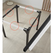 DIY 철제 테이블 프레임 상판용 356mm ~1500mm, 356프레임(블랙)2개