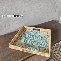 대나무채반 미니 소쿠리 송편바구니 천연 자개 라탄 트레이 티 테이블 수납 접시 펜션 니 과 소매 과자 패모, 16 남백옥화：35354