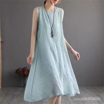 TANC 여름원피스 여성원피스 롱원피스 민소매 빅사이즈TANC