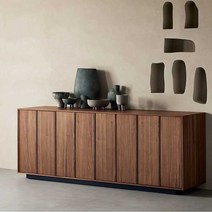 높은 티비 거실장 티비선반 킨포크 tv거실장, 블랙 사이드캐비닛 4도어 160x50x75cm