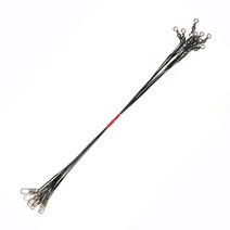 갈치 삼치 낚시 와이어 목줄 리더 10개입, 블랙 20cm, 10개