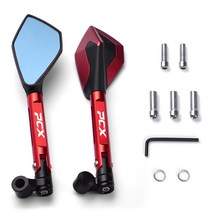 pcx150 혼다 호환 부품 혼다 PCX125 2010-2020 년 동안 PCX 오토바이 후면보기 백미러 핸들 바 CNC 알루미, 03 Red