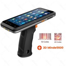 핸들 PDA 안드로이드 8.1 바코드 스캐너 1D 레이저 2D QR 코드 리더 그립과 휴대용 데이터 수집기 장치 NFC LF RFID, 2D 5600_미국