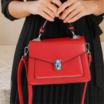 모임 정장 원피스 코디 여자 큐빅 가죽 토트백 결혼식