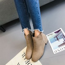 워커힐 부티 힐 워커 첼시 앵클 앵글 부츠 통굽 MK619