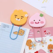 카카오프렌즈 리틀 실리콘 북마크 라지 2개, 어피치 2개