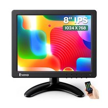 Eyoyo AV HDMI BNC VGA 입력 기능이 있는 12인치 TFT LCD 모니터 1366x768 내장 스피커가 휴대용 미니 HD 컬러 화면 디스플레이, 8 inch 1024x768