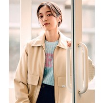 LEE 비건 레더 카라 블루종 아이보리 Vegan Leather Kara Jacket Ivory LE2303JK17IV 304066