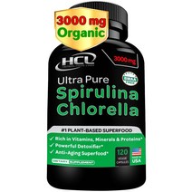HCL HERBAL 클로렐라 스피루리나 3000mg 120정 미국
