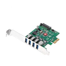 SIIG 듀얼 프로파일 USB 3.0 4포트 (5Gbps) PCIe 2.0 호스트 확장 카드 어댑터 윈도우 데스크탑 PC용 (JU-P40A11-S1) 미국출발108055, 5Gbps