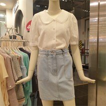 씨씨콜렉트 NC12 퍼프소매 블라우스 E223PSC124