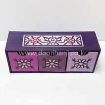 한지 미니서랍 DIY 한지공예 만들기세트 두리한지공방, 04.미니3서랍(2)_보라