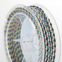금사 은사 마크라메 실 재료 부자재 수제 다색 코튼 로프 금실 3 색 실 DIY 꼰 팔찌 짠 2mm, 8