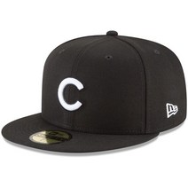 [미국정품] 486597 스냅백 캡모자 MLB [시카고 컵스] 뉴에라 59FIFTY Fitted Hat - Black