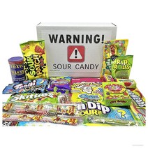 Super Sour Candy Variety Pack Gift Basket Box 슈퍼 사워 캔디 버라이어티 팩