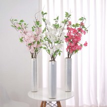 129cm 왕 벚꽃조화 인조나무 인테리어 가지장식, 크림