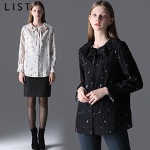 리스트 리스트 러블리 올오버 프린팅 블라우스