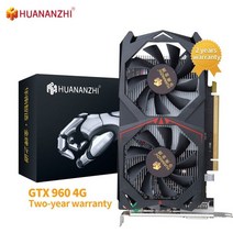 가성비 HUANANZHI GTX 1050TI 4GGTX970 4G 그래픽 카드 새로운 원본 128Bit GDDR5 NVIDIA Geforce GTX 960 1050 1660, GTX 960 4G-WJ