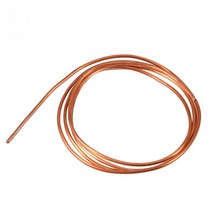 아연각관 OD 4mm ID 3mm 냉동 배관용 소프트 구리 튜브 파이프 원형 DIY 냉각 시스템 2M, 한개옵션0