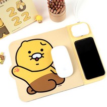 춘식이 데스크테리어 듀얼 무선충전 마우스패드, 단품