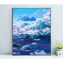 비가토 DIY 채색 로맨틱 풍경 홈 장식 그림 유화 그리기, VXK17_45X60 내부프레임_DIY 세트