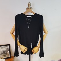 상상그이상 여성용 셔링 날개 티셔츠