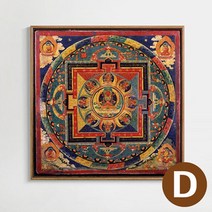 탱화 불교용품 산신 종합 관세음보살 아미타불 무속용품 불교그림 선녀 금강경사경 현대 페인팅 핫 티베트 Thangka 벽 아트 캔버스 믿음 부처 만다라 옴 요가 홈 장식 사진, 64.60x60cm no frame - D