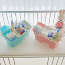 아이펴네 이케아 굴리베르 아기 침대 용품 이동식 걸이식 트롤리 기저귀 국민기저귀 수납바구니 기저귀 바구니 보조바구니 정리함 교환대 보관함 수납통 수납함 정리 바스켓, 핑크