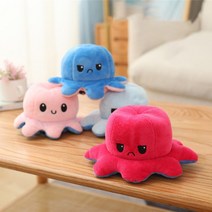 표정 다양한 반전 문어인형 어린이집 유치원 대량구매, 1_핑크스카이블루