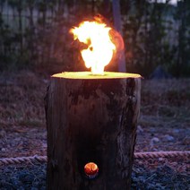 빅사이즈 국내산 통나무버너 통불 우드스토브 화로 캠핑장작 불멍 조리 STOVE, L ( 24cm~27cm)
