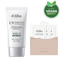 (486232) [ ] 달바 워터풀 마일드 선크림 SPF 50 PA 50ml 약산성 젤클렌저 9ml 세트, 1세트