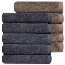 10장 호텔수건 150g 빈티지, 차콜그레이+모카브라운, 10개