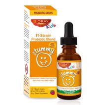 Bioray 바이오레이 키즈 어린이 NDF Tummy 프로바이오틱스 라즈베리 2 fl oz (60 ml)