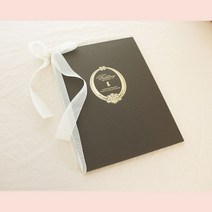 성혼선언문 + 혼인서약서 (디자인:아이보리 리본 큐빅_신랑신부) / 셀프웨딩 준비물 셀프웨딩 소품 웨딩상장케이스