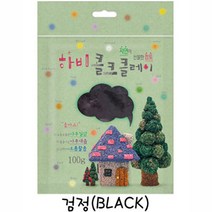 핸디몰 장승만들기(2개세트) 종이장승 얼쑤장승 솟대부조꾸미기, 콜크클레이100g-검정