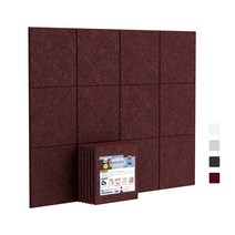 uTVHome Store 소리가 안들리는 방음문 문소음방지 흡음재 차음시트 방음인테리어 흡음판 방음판, Brown-Solid, 6개