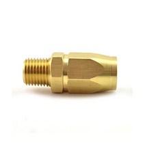 Interstate Pneumatics AMTHRPZ2601 0.9cm38인치 재사용 가능한 호스 엔드 수리 피팅 0.6cm14인치 NPT 수 포함 폴리우레탄 호스용 HU16 시리