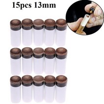 당구 교체용 세트 큐 팁 12mm 풀 스틱 페룰 5x 나사-스누커용 5 개입, [06] 15개 낱개구성 13mm
