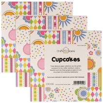 크래프트하우스 디자인페이퍼 CupCakes 36p, 혼합 색상, 3세트
