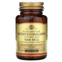 Solgar 설하 메틸코발라민(비타민B12) 5 000mcg 너겟 60개