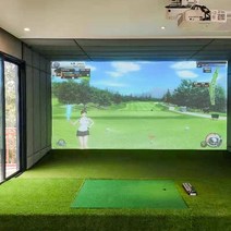 골프 스윙 연습 실내 골프 시뮬레이터 임팩트 스크린 센서 300x200CM 체육관 홈 공 타겟 운동 디스플, 01 300x200cm