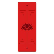로터스 PU 요가 매트 18368cm 5mm 운동 체육관 홈 필라테스 체조 매트에 두꺼운 미끄럼, red follower