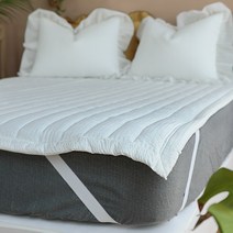 시원한 뱀부 시어서커 고정밴딩 여름 침대패드(SS/Q)