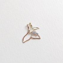 에버링 14K 펜던트 행운의 고래꼬리 별빛달빛 소녀감성_PQPK4002 Gold Pendant Gift