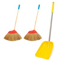 크린메이트 니스 갈대비 2P + 플라스틱 부삽 쓰레받기 빗자루 쓰레받기 세트