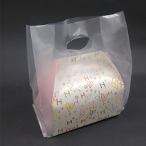 HD 투명 링 손잡이 비닐쇼핑백 투명쇼핑백 도시락봉투 배달봉투 33호-100매