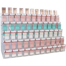 대형 아크릴 펜 진열대 매대 펜 꽂이 문구점 스탠드, 96펜홀더 5단 (96x26x50)