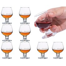 Glsairy 귀여운 샷 글라스 스몰 브랜디 스니프터 6개 세트 | 코냑 잔 포트 데킬라 안경(150ml 150ml) 523224, 1.75 oz | 50ml