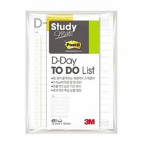 접착식메모지 3M 포스트 잇 스터디메이트 657 D Day투두리스트, 단품